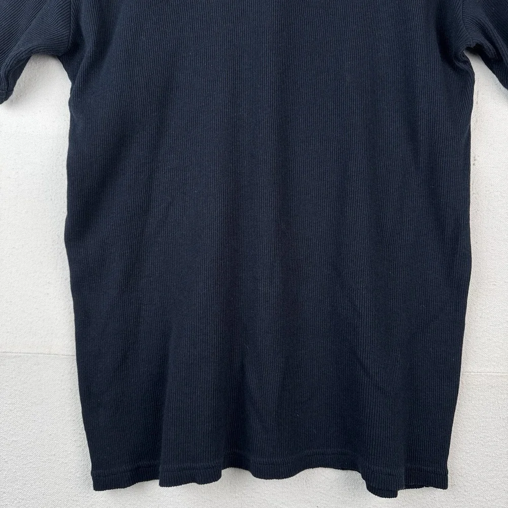 Ralph Lauren Polo Jeans Co Navy Men's Large‎ 67 Blue Ribbed Short Sleeve Shirt